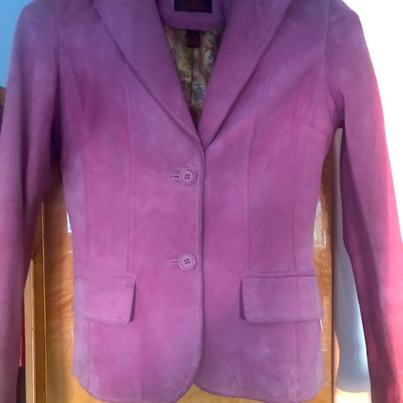 Darnier suede leather pink jacket size S - Picture 4 of 4